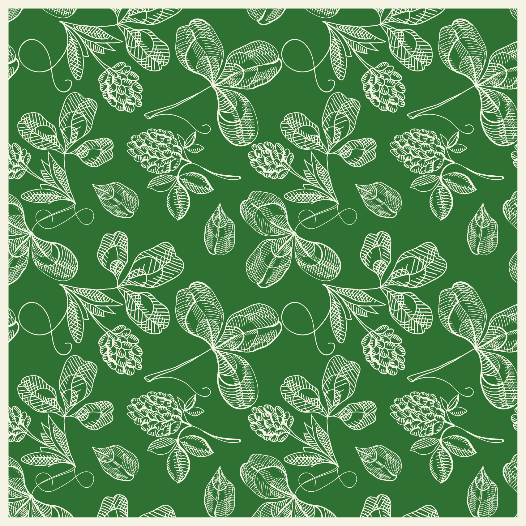 Vintage vinyylimatto vihreä magnolian oksakuosi - Tenstickers