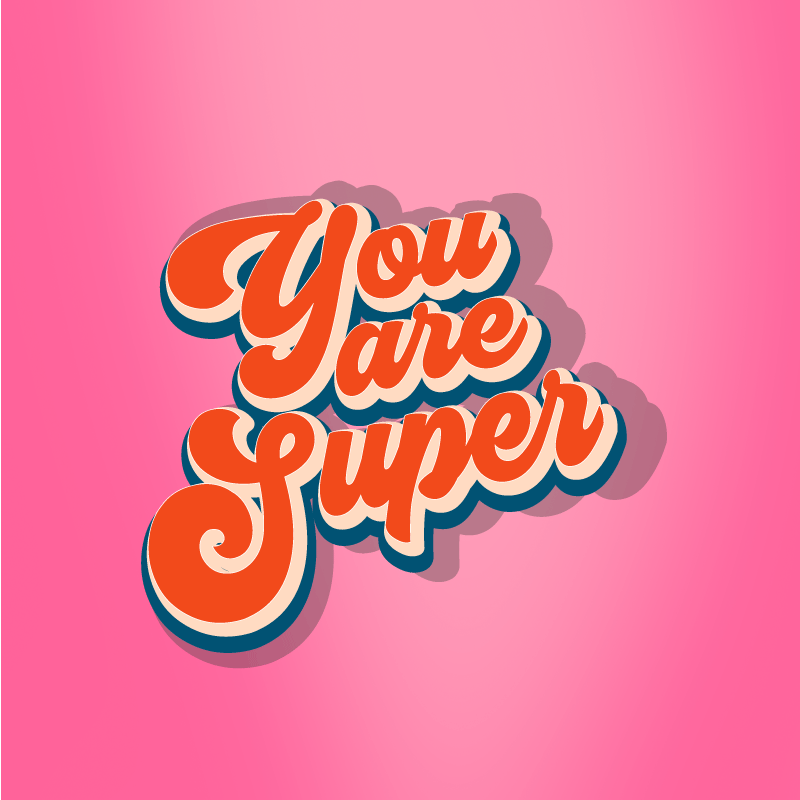 Olet upea lainausmuotoilu vinyylimatto - Tenstickers