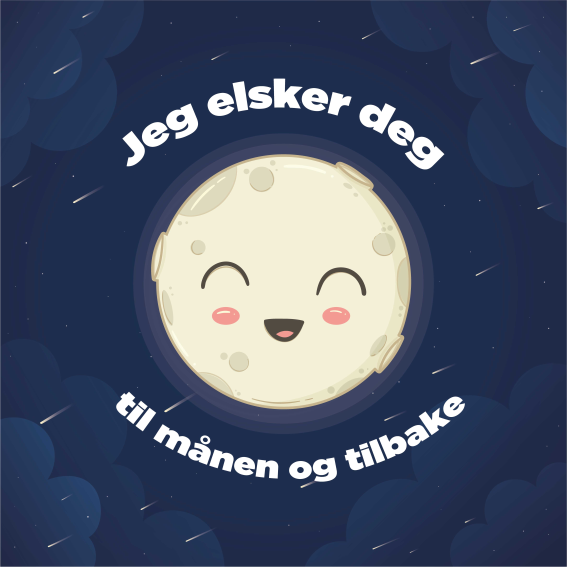 Rakastan sinua kuuhun ja takaisin vinyylimatto - Tenstickers
