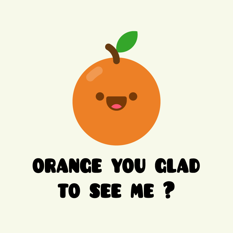 Hauska lause oranssilla vinyylimatto - Tenstickers