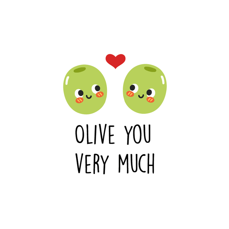 Hauska lainaus oliiveista vinyylimatto - Tenstickers