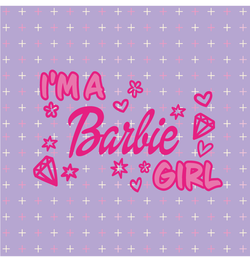 Olen barbie-tyttö lauseke vinyylimatto - Tenstickers