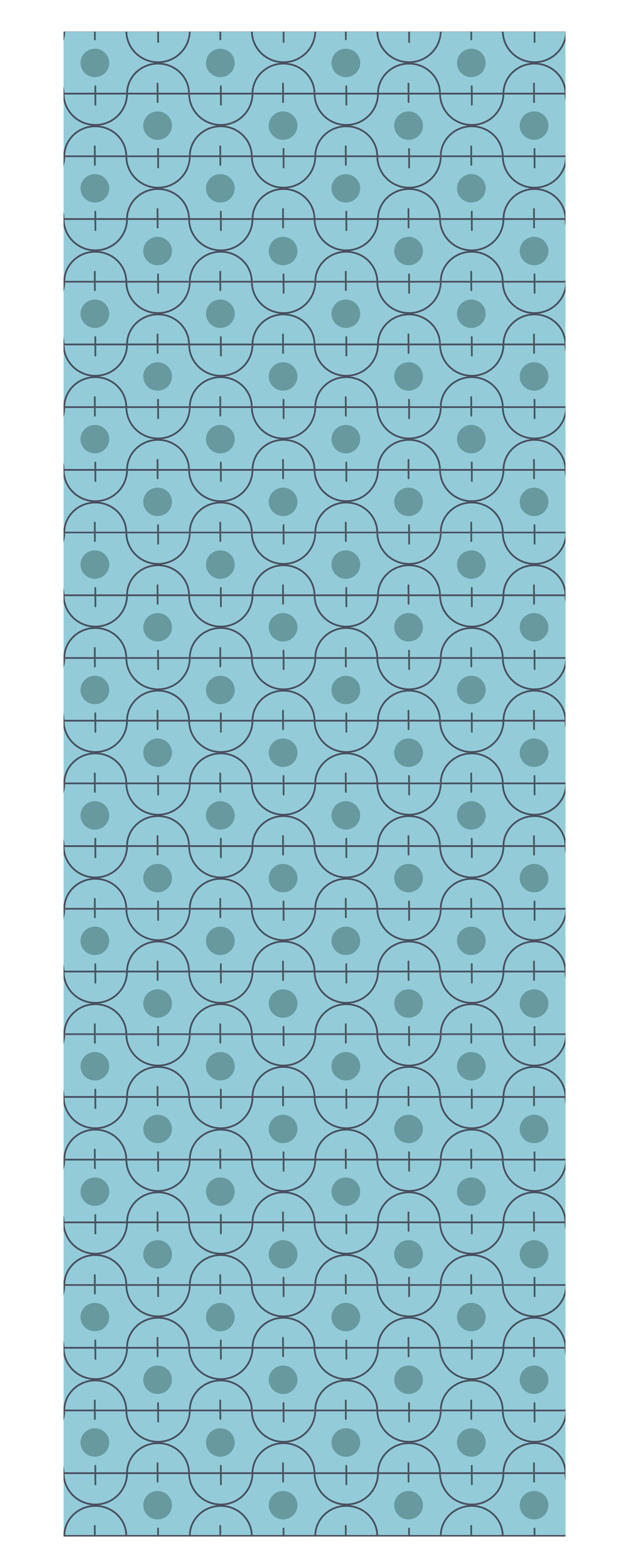 Sininen geometrinen japanilainen kuvio vinyylimatto - Tenstickers