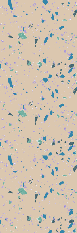 Värikäs terrazzo-kivivinyylimatto - Tenstickers