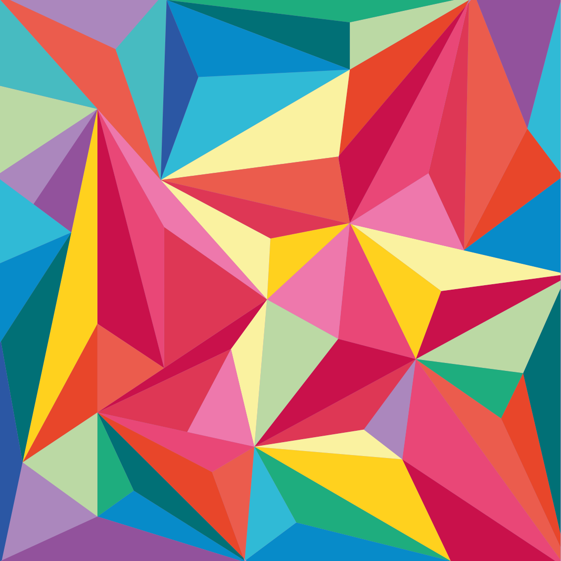 Monivärinen geometrinen kuvio vinyylimatto - Tenstickers