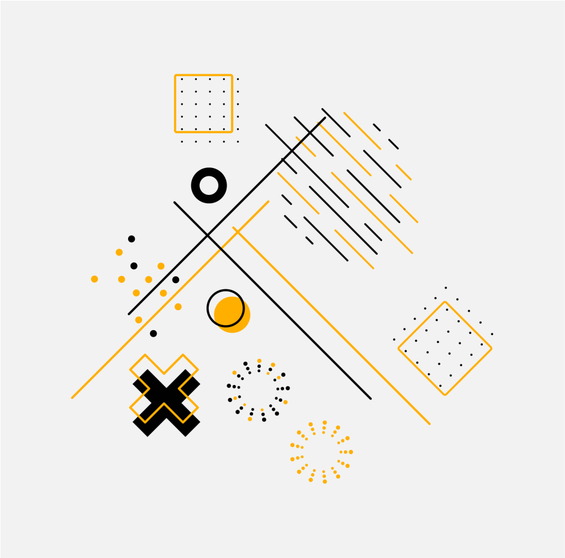 Keskeiset ympyrät geometrinen vinyylimatto - Tenstickers