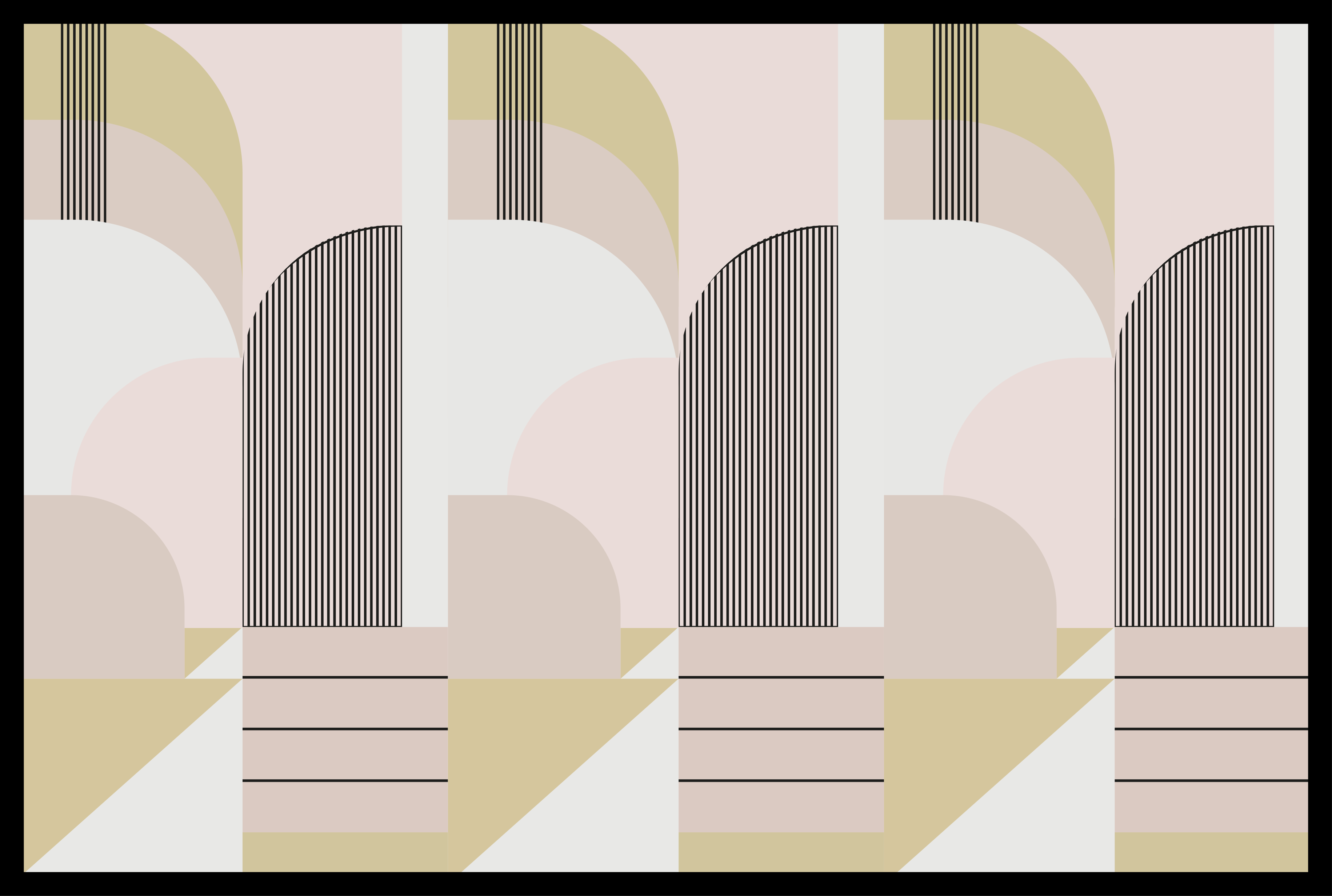 Pastellivärit geometrinen kaupunkimuotoilu vinyylimatto - Tenstickers