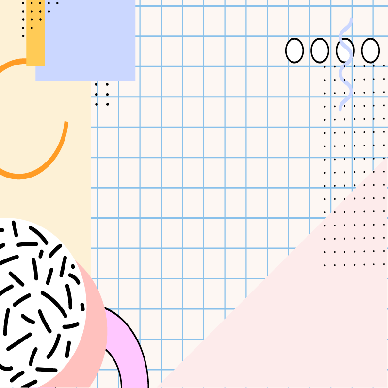 80-luvun abstraktit värikentät geometrinen vinyylimatto - Tenstickers