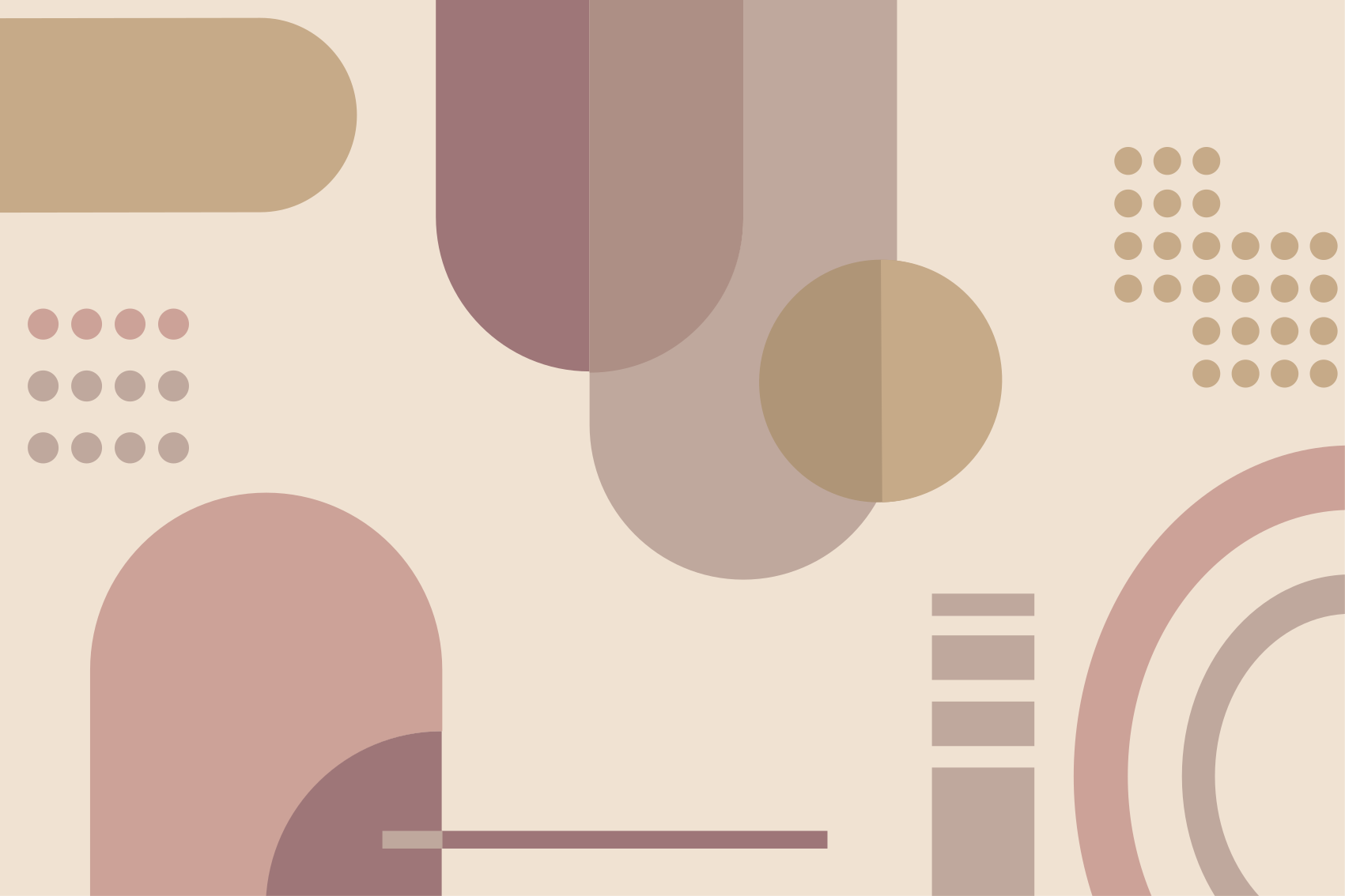 Harmaa ja ruskea geometrinen vinyylimatto - Tenstickers