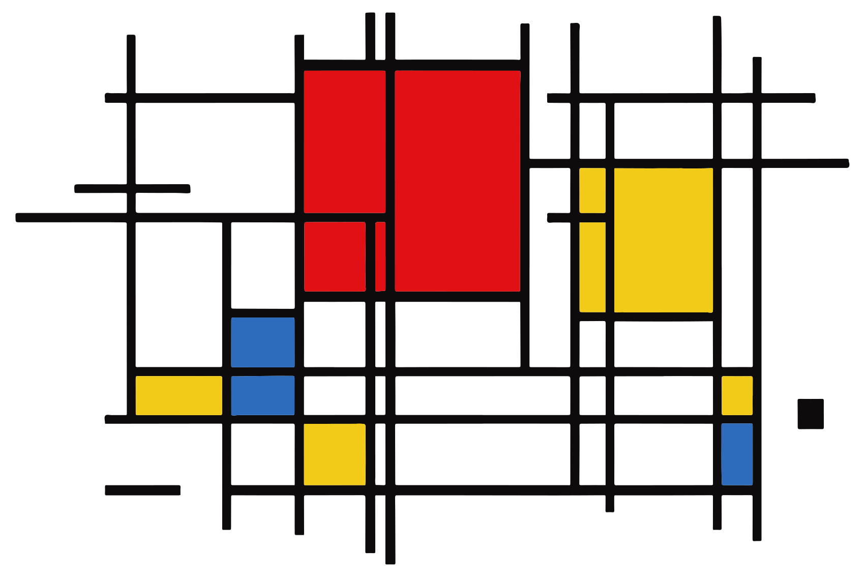 Geometrinen viivataidevinyylimatto - Tenstickers