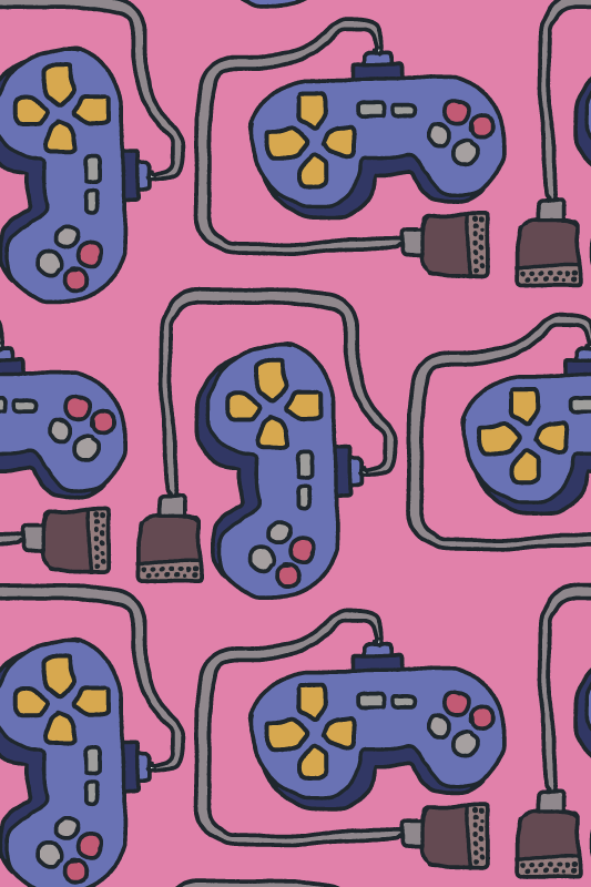 Peli vinyylimatto retro-ohjaintyylillä - Tenstickers