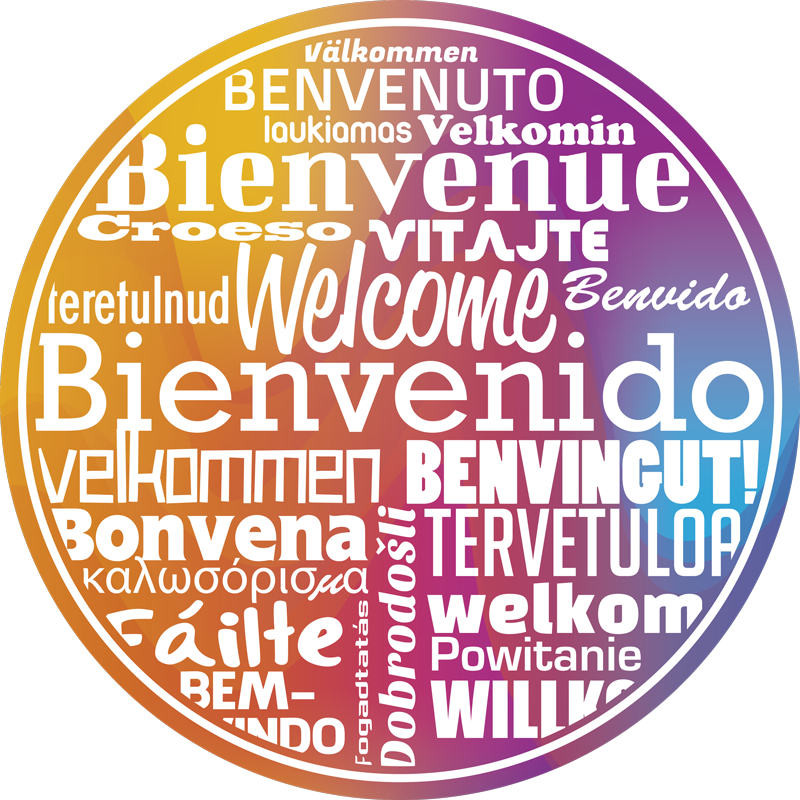 Cpprivalia_tervetuloa kieliversiot eteisen vinyylimatto - Tenstickers