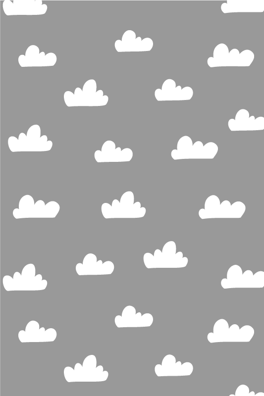 Harmaat pilvet vinyylimatto - Tenstickers