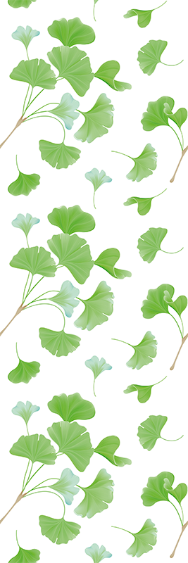 Ginkgolehdetöljyvärjättykäytävänvinyylimatto - Tenstickers