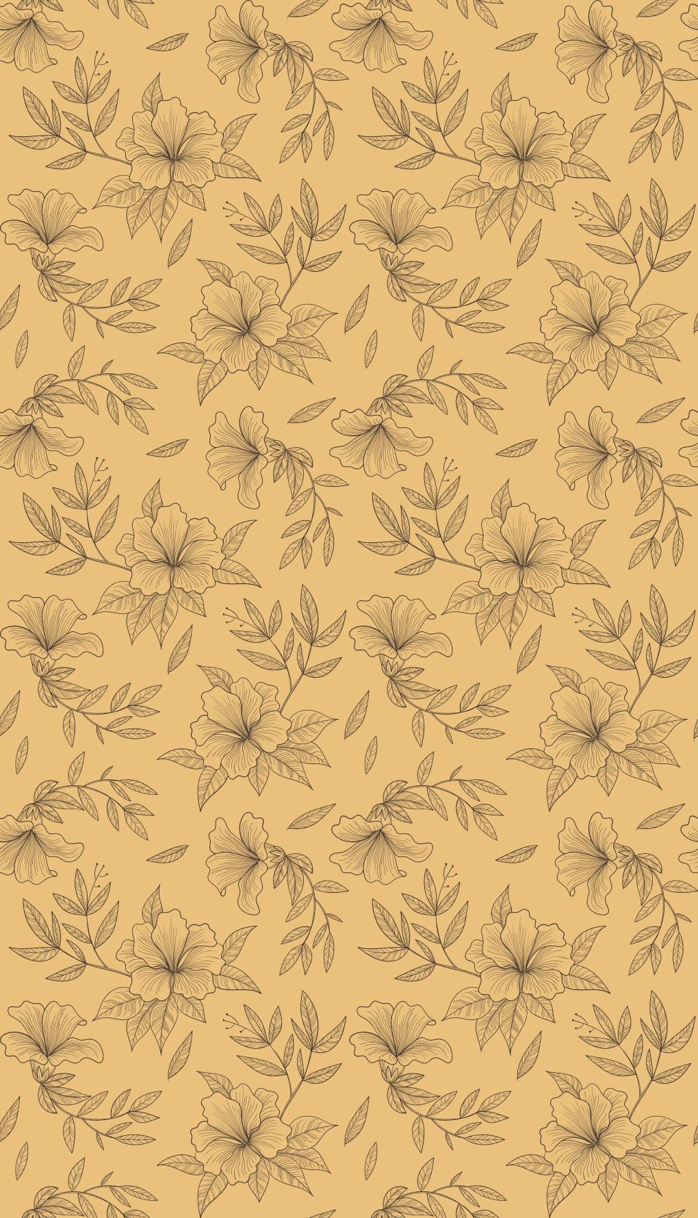Beige vinyylimatto kauniilla varjokukilla - Tenstickers