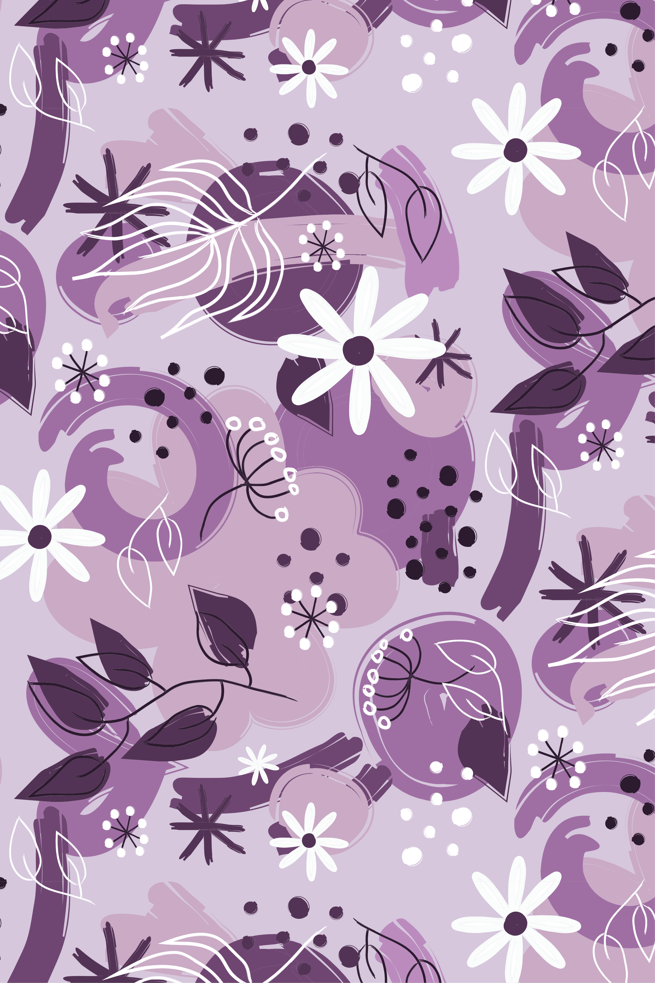 Eri violetit kukat vinyylimatto - Tenstickers