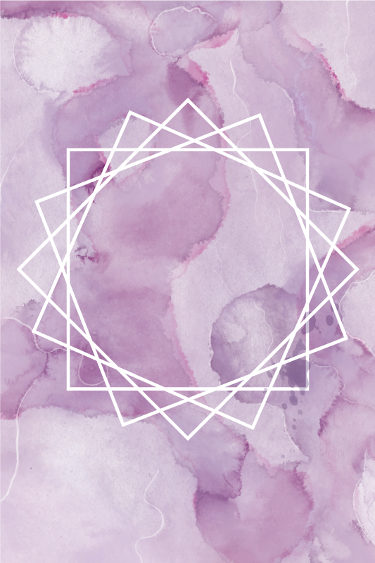 Violetti vinyylimatto tumman violetissa monikulmaraamissa - Tenstickers