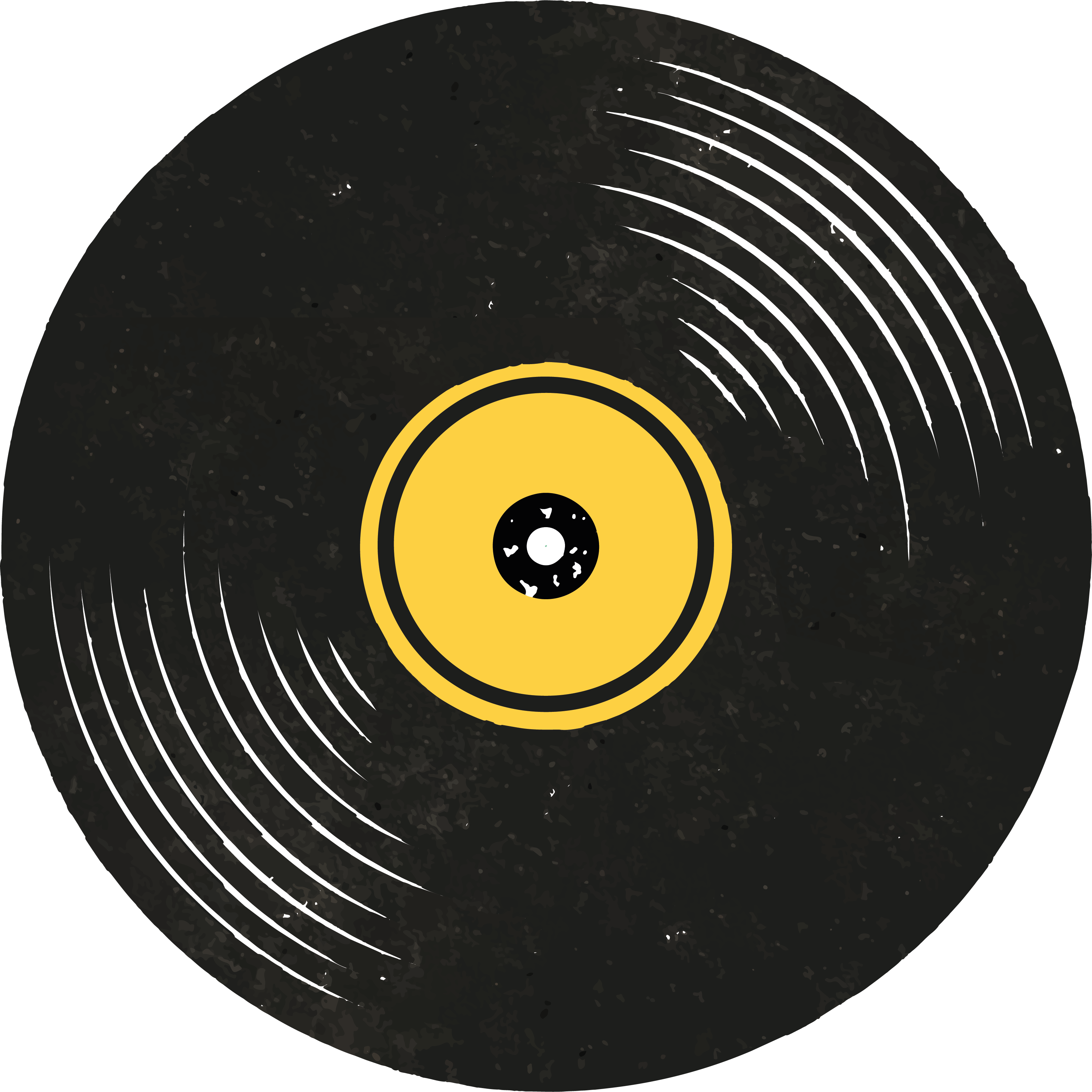 Musta vinyylimatto vintage-levyt - Tenstickers