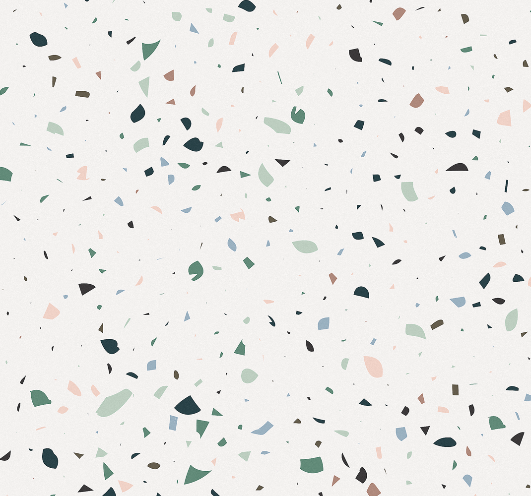 Valkoinen terrazzo parvekkeen vinyylimatto - Tenstickers