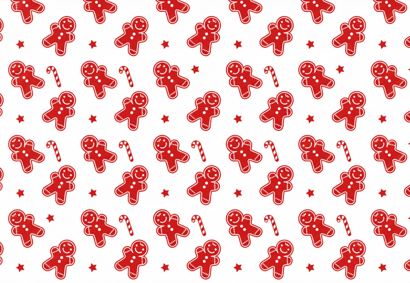 Punainen vinyylimatto joulupikkuleipä - Tenstickers