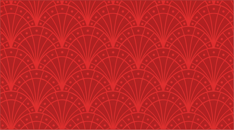 Punainen vinyylimatto tyylikäs art deco - Tenstickers
