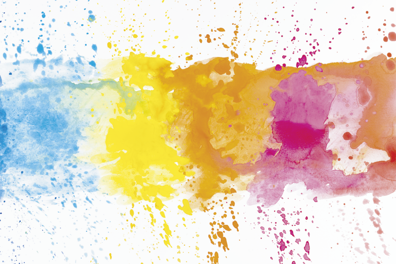 Akvarelli splash moderni vinyyli matto - Tenstickers