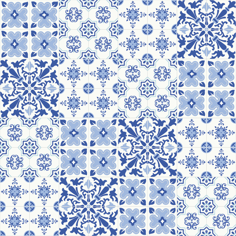 Upea portugalilainen laatat vinyyli olohuoneen matto - Tenstickers