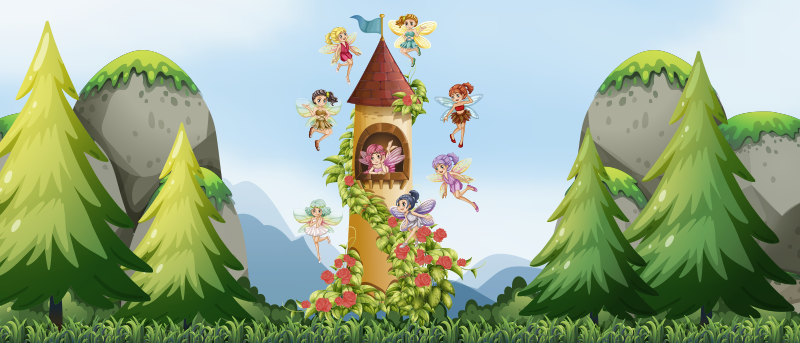 Lumoava metsä leikkipaikka lastenhuone vinyylimatto - Tenstickers