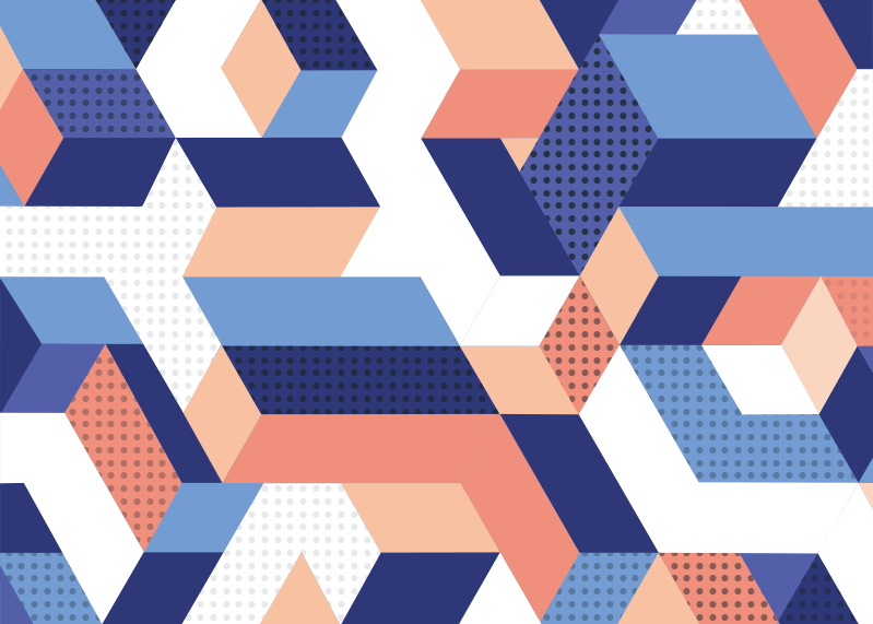 Moderni 3d geometrinen vinyylimatto - Tenstickers