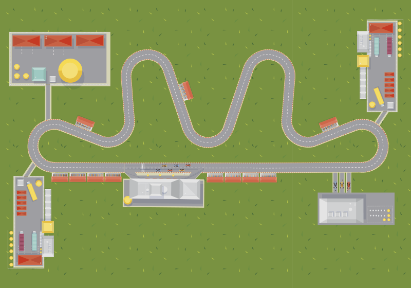 Leikkisä tiekartta vinyylimatto tie - Tenstickers