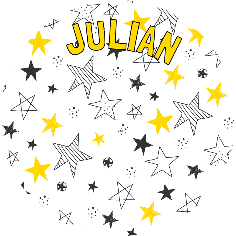 Upea pyöreä muokattavissa tähdet vinyyli matto - Tenstickers