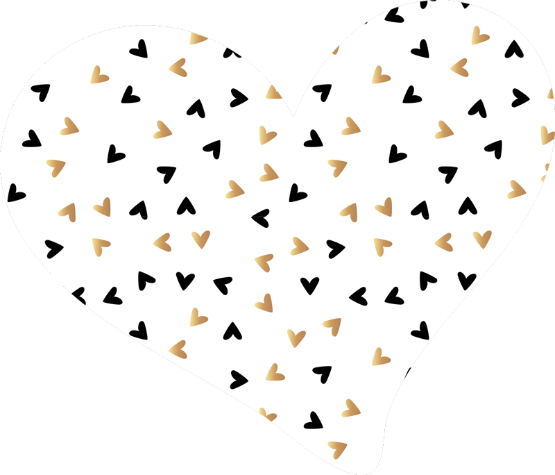 Sydämen hajontakuvio vinyylimatto geometrinen - Tenstickers