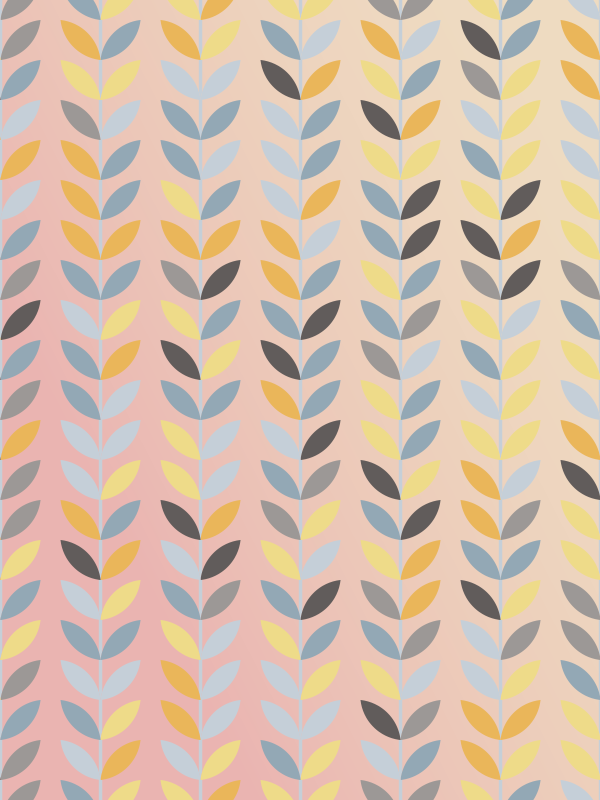 Abstrakti lehtikuvio vinyylimatto geometrinen - Tenstickers