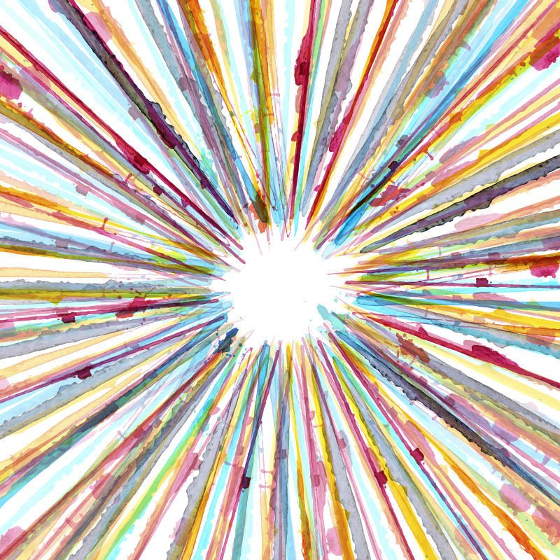 Vesiväri raidallinen vinyyli matto - Tenstickers