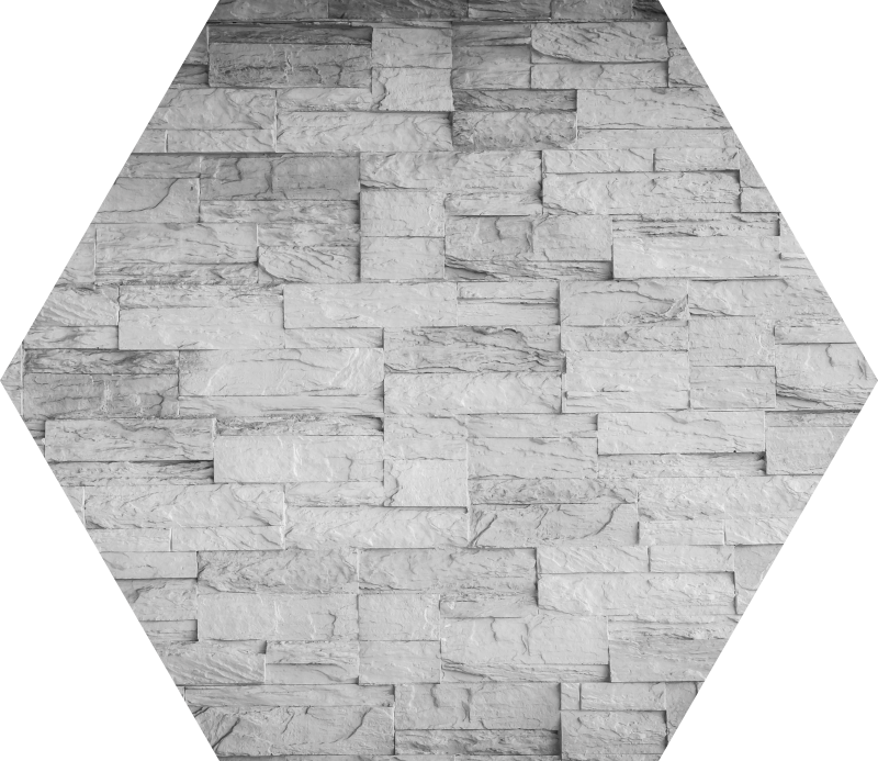 Kuusikulmainen rakenne kivivinyyli matto - Tenstickers