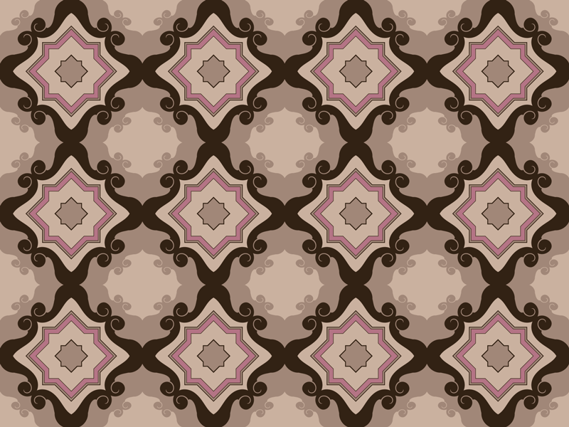 Ihmeelliset barokkilaatat vintage vinyylimatto - Tenstickers