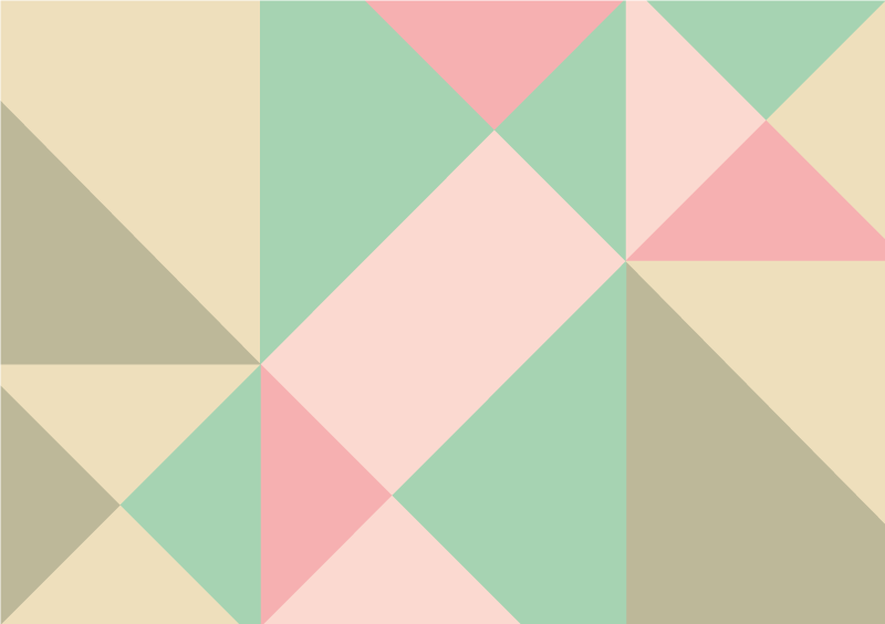 Ihanat pehmeät värit geometrinen vinyylimatto - Tenstickers