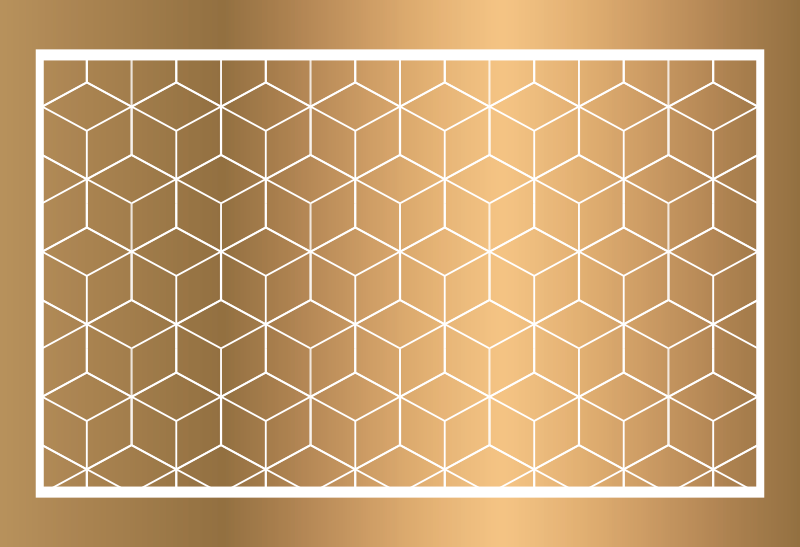 Upea kuutio geometrinen vinyyli matto - Tenstickers