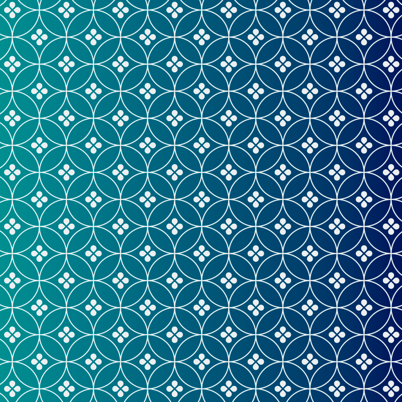 Upea sininen geometrinen vinyylimatto - Tenstickers