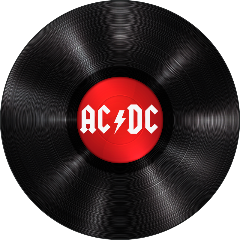 Upea rockmusiikki acdc-vinyylimatto - Tenstickers