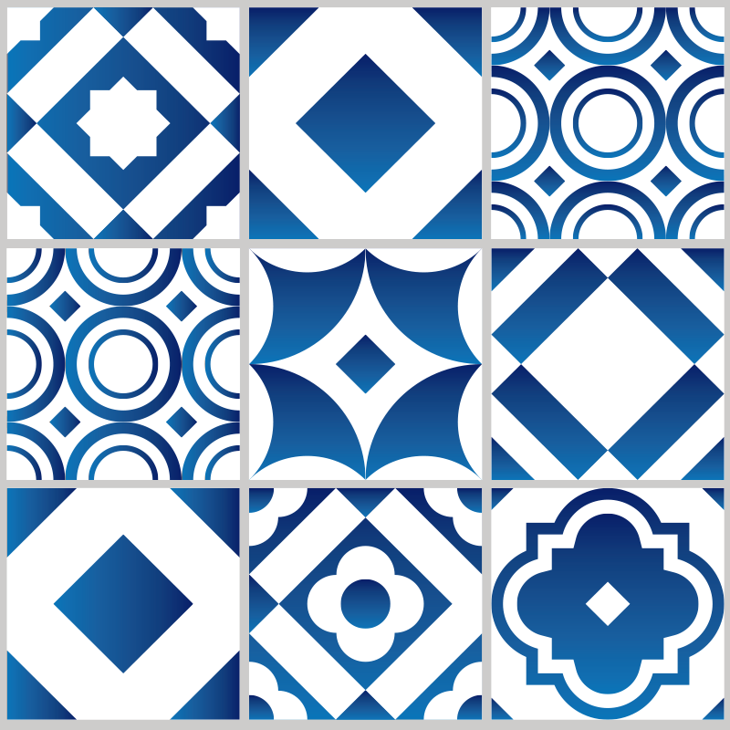 Tyylikäs laatta vinyylimatto keittiöön - Tenstickers