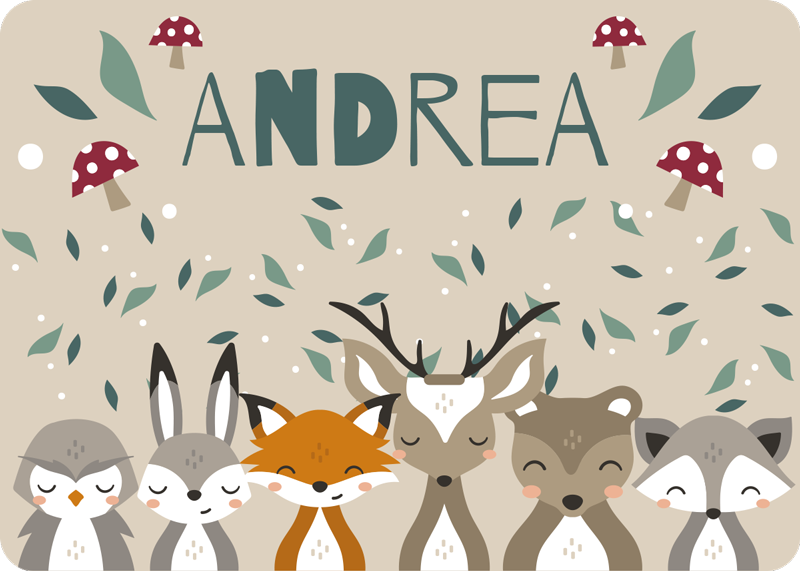 Henkilökohtainen pieni eläimiä vinyyli matto nimellä - Tenstickers