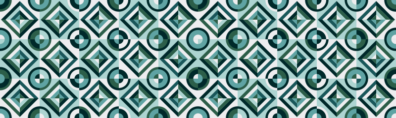 Retrohahmot mosaiikkivinyylimatto - Tenstickers