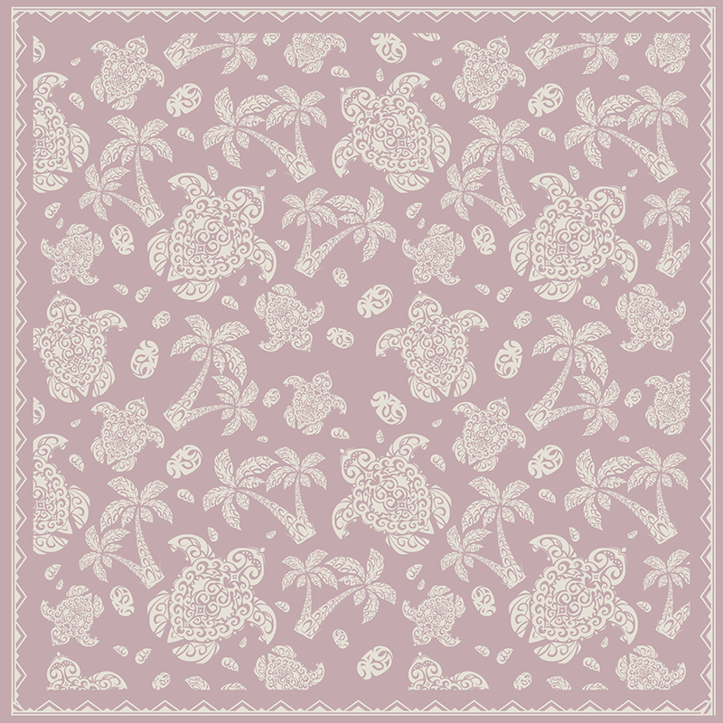 Hawalainen kilpikonna- ja palmikuvioinen vinyylimatto - Tenstickers