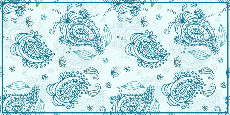 Mandala paisley harmonia vinyylimatto mandala - Tenstickers