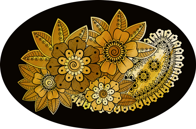 Mandala yksityiskohta vinyylimatto mandala - Tenstickers