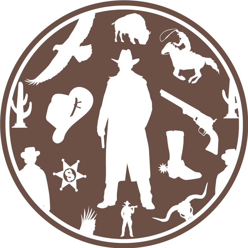 Cowboy ja hevoset malli makuuhuone vinyylimatto - Tenstickers