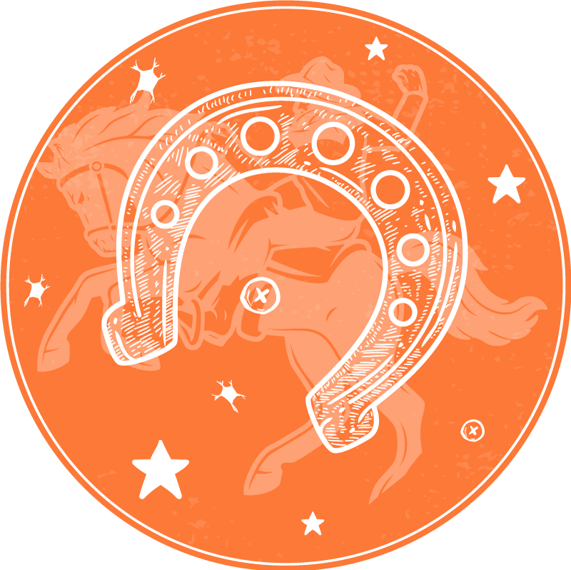 Hieno hevosenkenkä lastenhuone vinyylimatto - Tenstickers