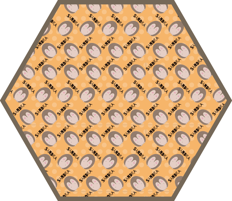 Hieno nimellinen piirretty eläin vinyylimatto - Tenstickers