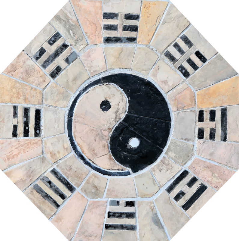 Yin yang mosaiikki vinyylimatto mosaiikki - Tenstickers